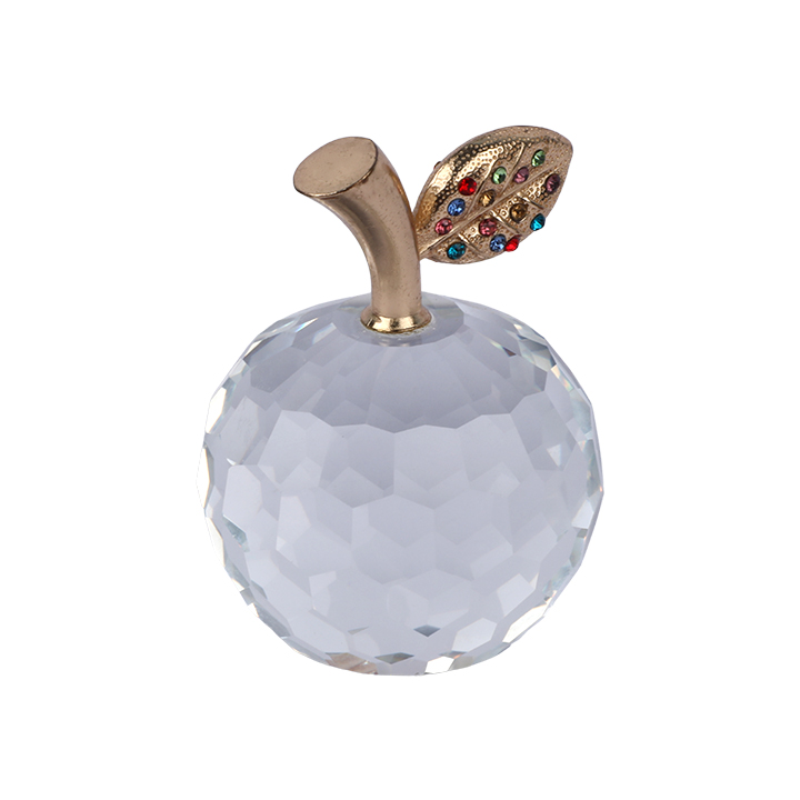 Picture of Crystal Apple Paperweight Ornament Home Decoration Collectibles Gift White
