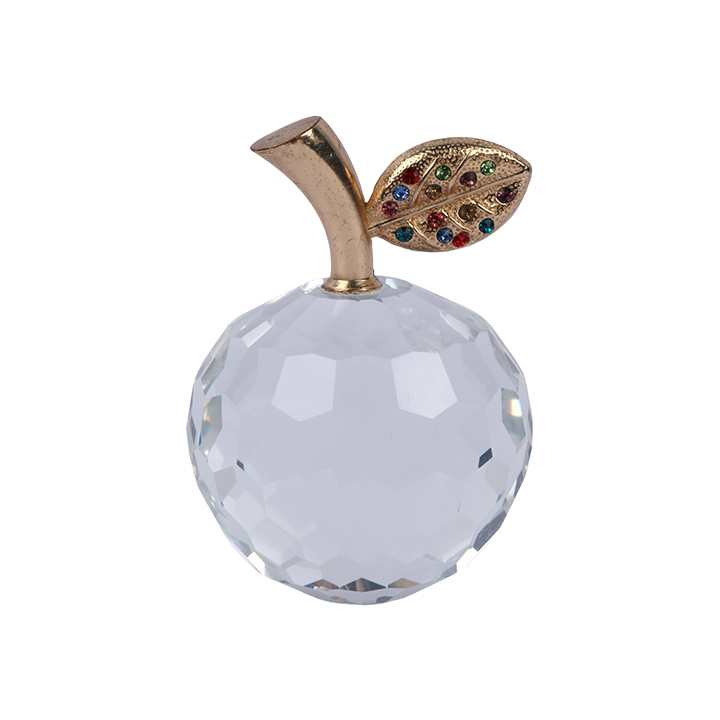 Picture of Crystal Apple Paperweight Ornament Home Decoration Collectibles Gift White