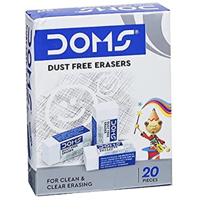Picture of DOMS Non dust eraser 20 Pcs pack