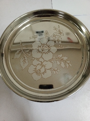 Picture of Stainless Steel High Quality 26cm Plate for Kitchen 1 pc