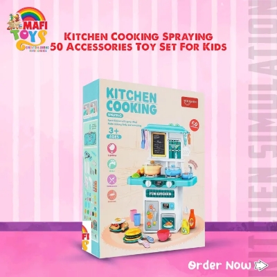Picture of Kitchen Cooking Spraying W/Spray Effect & 50 Accessories Toy Set For Kids