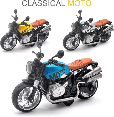 Picture of 1 PC Motorcycle Toys for Kids - Pull Back Toy Motorcycle Model 1/12 Scale with Lights and Sounds, Die-Cast Motorcycles Toy for Boys Kids Age 3-12 Year