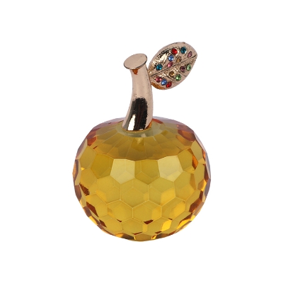 Picture of Crystal Apple Paperweight Ornament Home Decoration  Collectibles Gift Orange