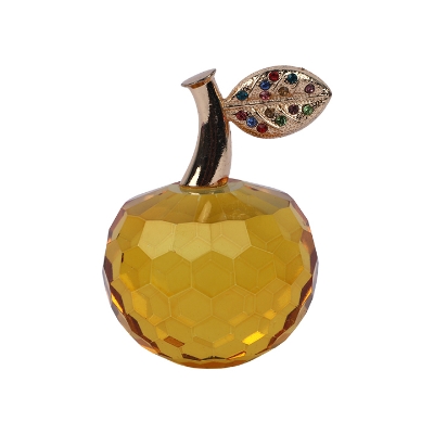 Picture of Crystal Apple Paperweight Ornament Home Decoration  Collectibles Gift Orange