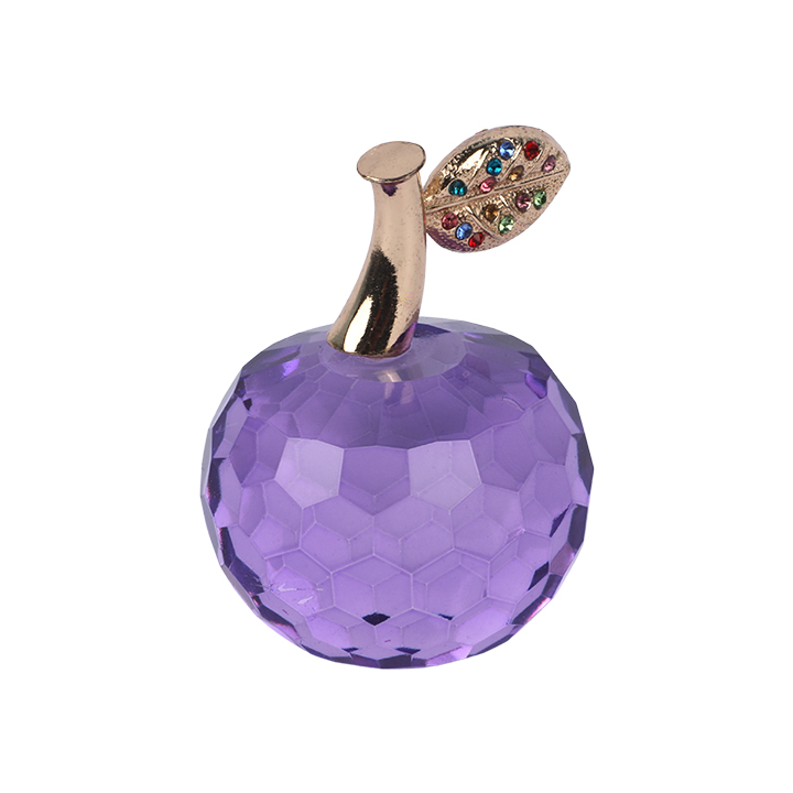 Picture of Crystal Apple Paperweight Ornament Home Decoration Collectibles Gift Purple
