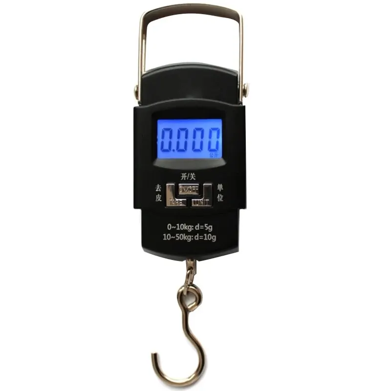 Picture of Digital Hanging Weight Scale, Portable Hanging Electronic Hook Scale-Black - Weight Machine Digital
