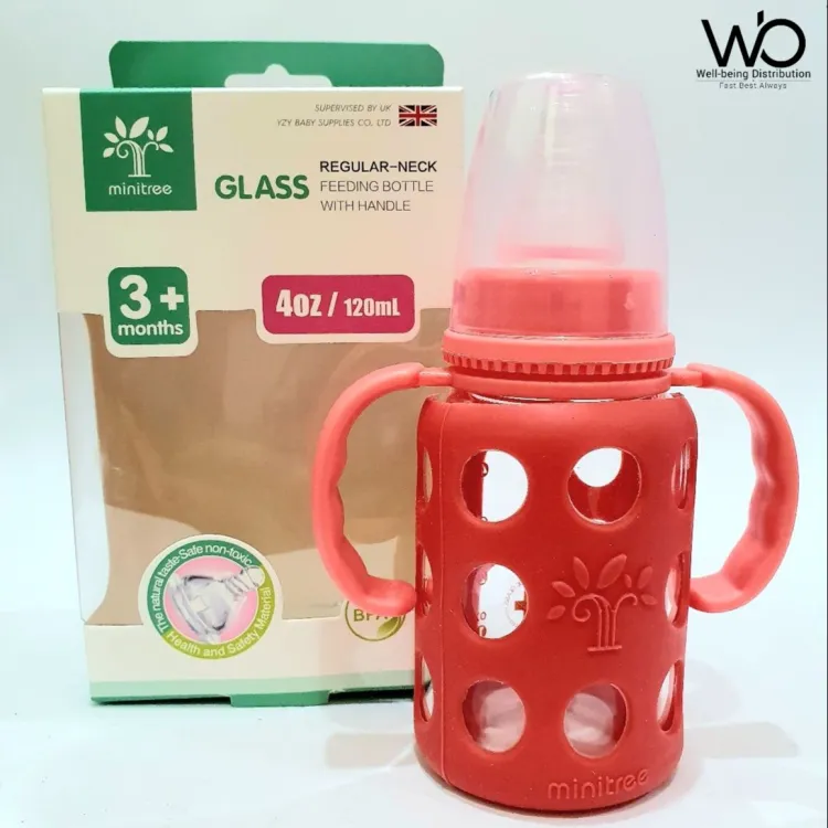 Picture of Baby Glass Feeder 120 ml/40z (Silicon Cover)