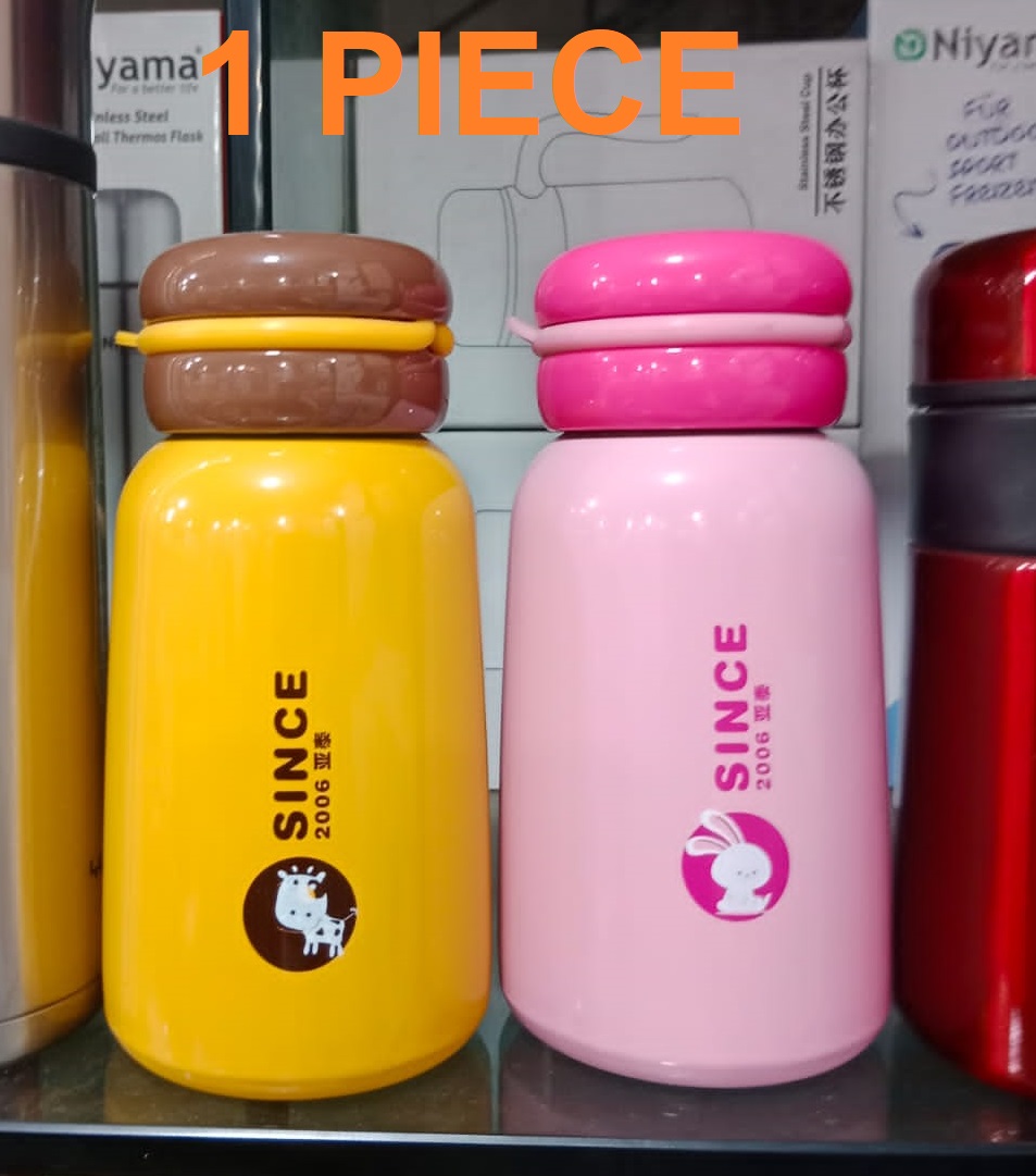 Picture of Thermos Cup Female Lovely Mini Student Child Portable Water Bottles Small Big Belly Simple Stainless Steel Cup Vacuum Flask (MULTICOLOR)