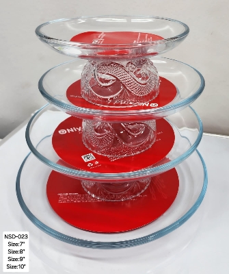 Picture of 4 Pcs Tempered Glass Round Shaped Serving Bowls Set NSD-023