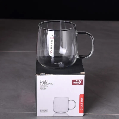 Picture of 1pcs 490ml high temperature resistant glass tea or water cup high borosilicate glass tea cup