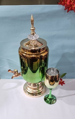 Picture of 7 Pcs Golden Glass Juice Dispenser & Glass Set2