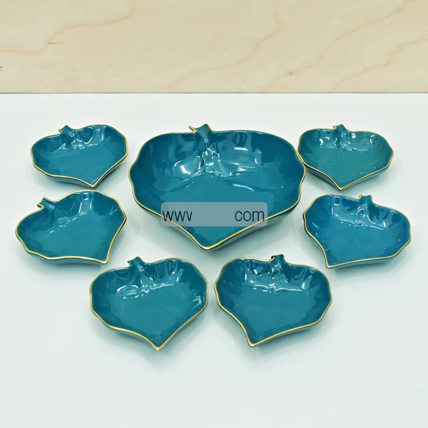 Picture of New design 7 Pcs Custard Set Sweet Bowl Set Including Serving Dish , Oven Proof porcelain Ceramic Porcelain Snack Bowl Set,Ceramic Soup & Firni Bati