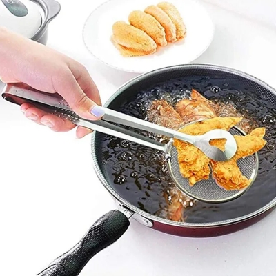 Picture of Kitchen Multi-purpose Filter Spoon Tongs Fried Food Strainer Clamp Colander Tool