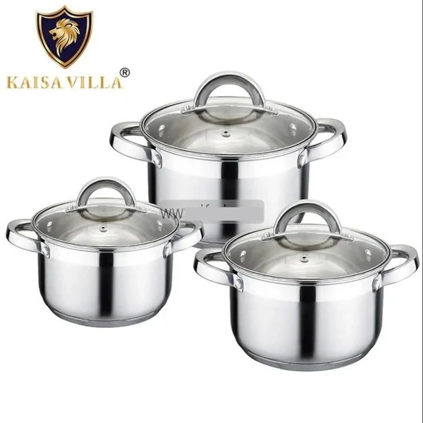 Picture of Kaisa Villa 6 Pcs Stainless Steel Cookware Set with Lid INDUCTION KV-2241