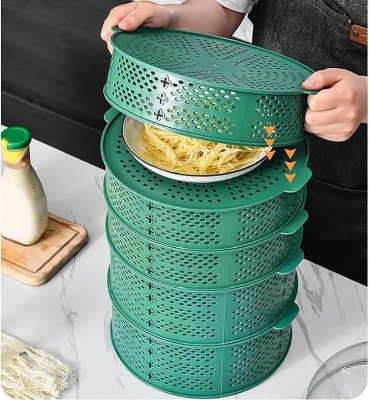 Picture of 5 Layer Food Insulation Covers Transparent Stackable Dustproof Leftovers Food Storage Box Container Kitchen Organization_Prime Mall