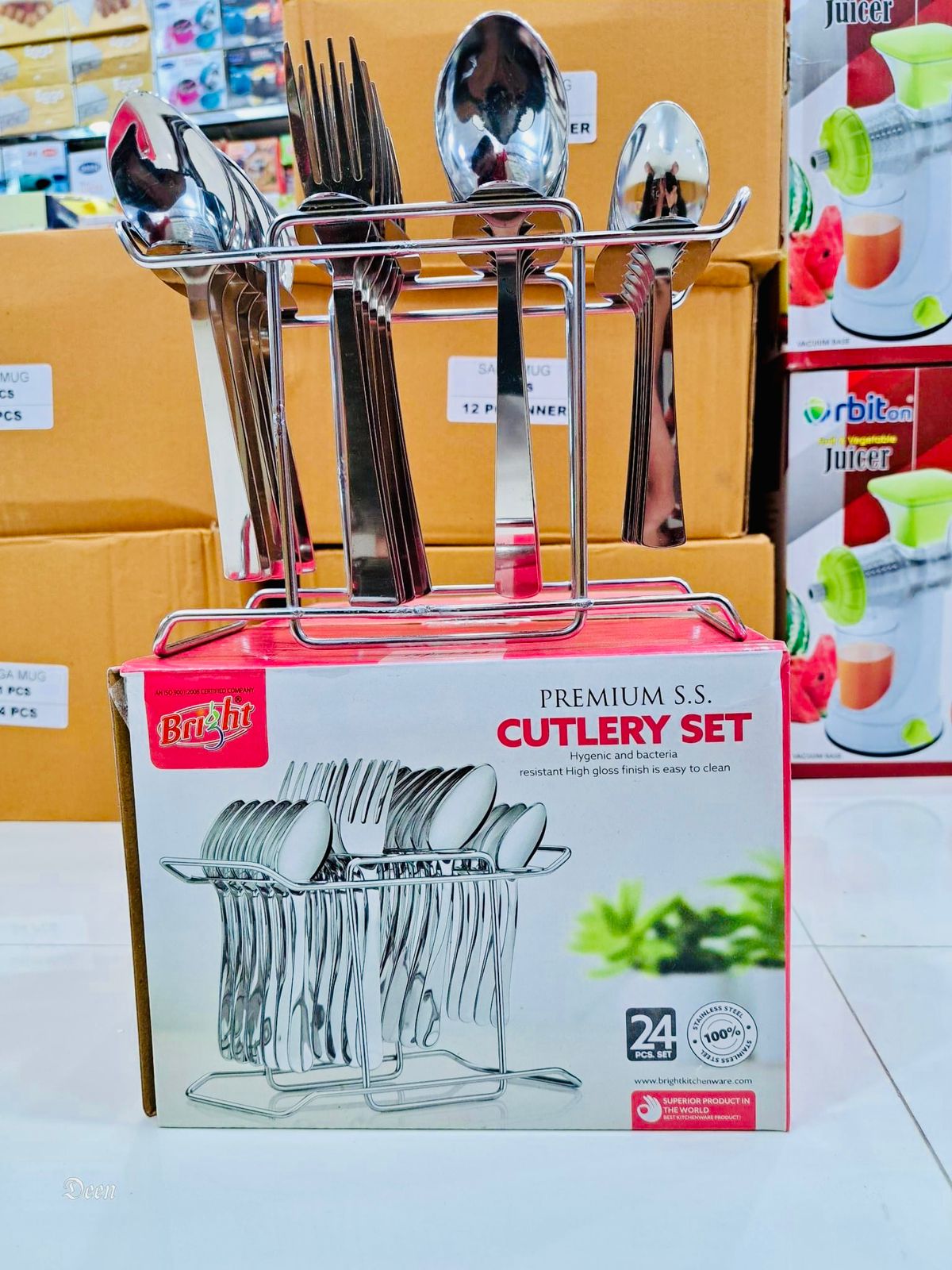 Picture of BRIGHT PREMIUM SS CUTLERY SET Stainless Steel Cutlery Set  (Pack of 24)