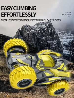 Picture of Stunt Spinning Toy Car LIGHT GREY.Kids Pull Back Car for 3 Year Old Boy Girl and Toddler.Up 360 Upright Rotation Game