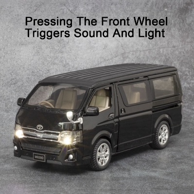 Picture of Toyota Hiace Van 1:32 DieCast Model. Light Music & Pull Back Fiction with box