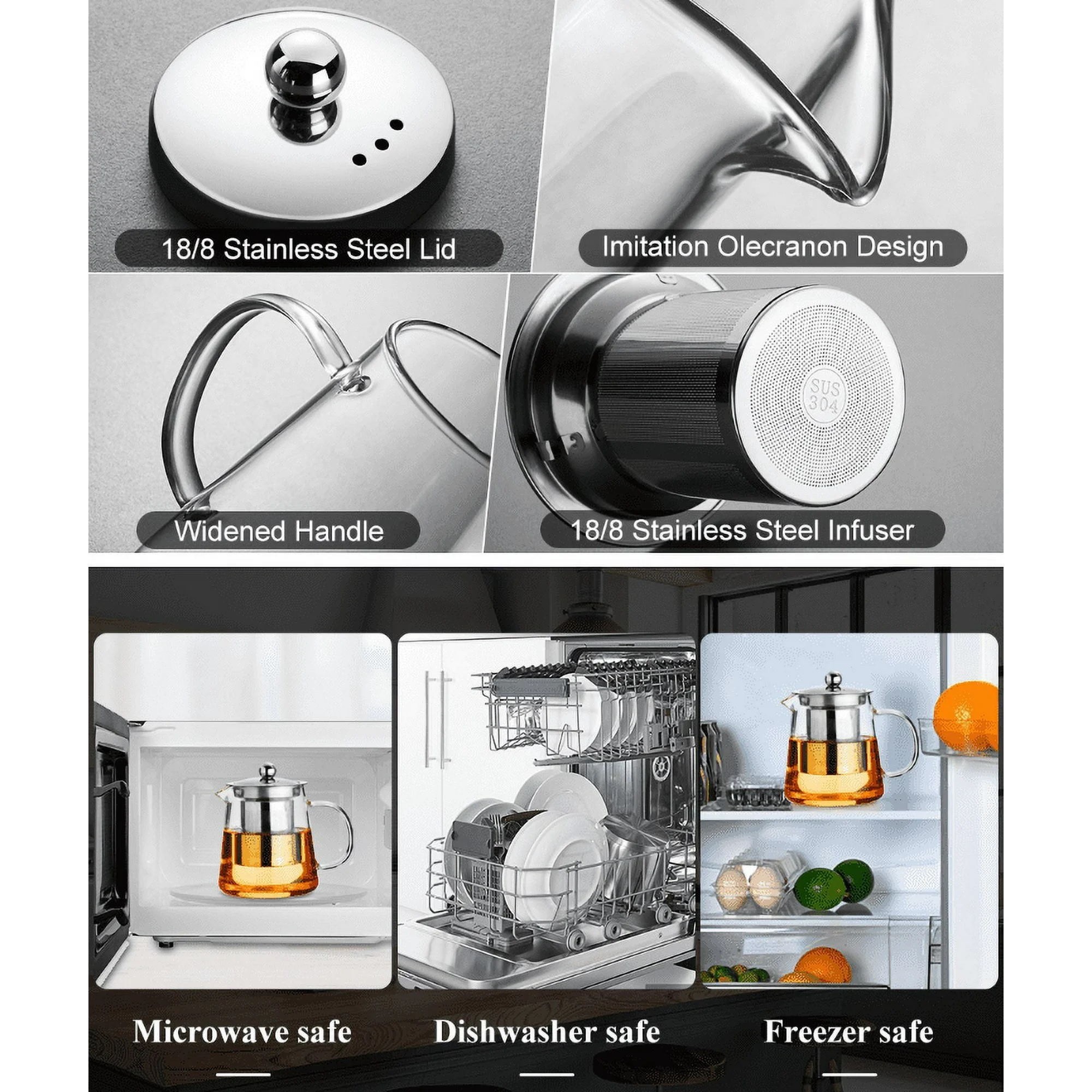 Picture of Clear Glass Tea Or Coffee Kettle 74-2