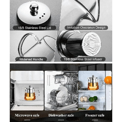 Picture of Clear Glass Tea Or Coffee Kettle 74-2