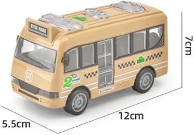 Picture of 4 Pcs Baby bus car toy set for boy or girl inertial fall-resistant bus