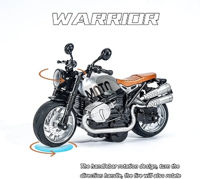 Picture of 1PC Motorcycle Toys for Kids - Pull Back Toy Motorcycle Model 1/12 Scale with Lights and Sounds, Die-Cast Motorcycles Toy for Boys Kids Age 3-12 Year