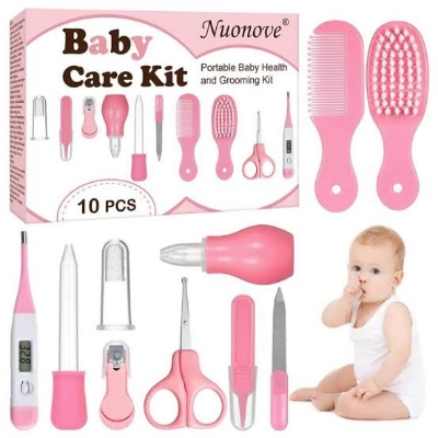 Picture of Baby Care Set, Baby Care Tools & Essentials 10 Piece Portable Baby Health Care Set Nail Care for Newborn