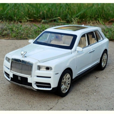 Picture of 1 PC 1:24 Rolls Royce Cullinan Diecast Metal Car Luxury SUV Alloy Model Car Simulation Sound Light Pull Back Car Toy For Kids Gift