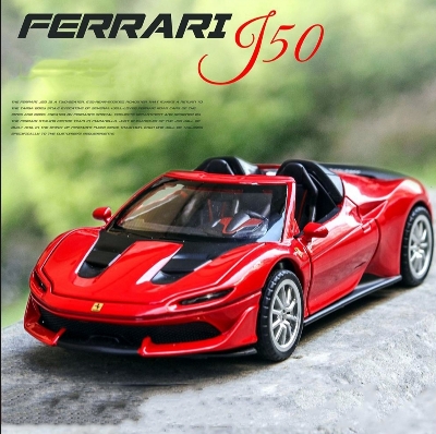 Picture of 1 PC Ferrari J50 Diecast Alloy Car 1:32 Supercar Vehicles Metal Car Model Car Sound Light Toys For Gift