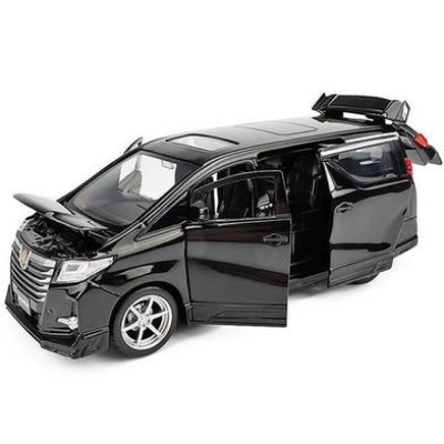 Picture of 1PC 1:32 Toyota Alphard MPV Diecasts Car Simulation Steering Shock Toy Vehicles Metal Car 6 Doors Open Model Car Sound Light Toys For Children Gift