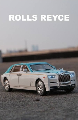 Picture of 1PC 1:24 Rolls Royce Phantom Diecasts Alloy Car Luxurious Simulation Toy Vehicles Metal Car 6 Doors Open Model Car Sound Light Toys For Gift