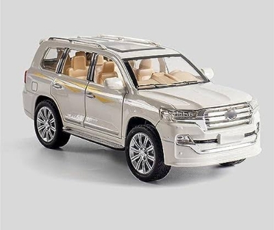 Picture of 1PC 1:32 Toyota Land Cruiser Diecast Alloy Car Premium Model Vehicle Metal Toy Model Pull back Sound Light