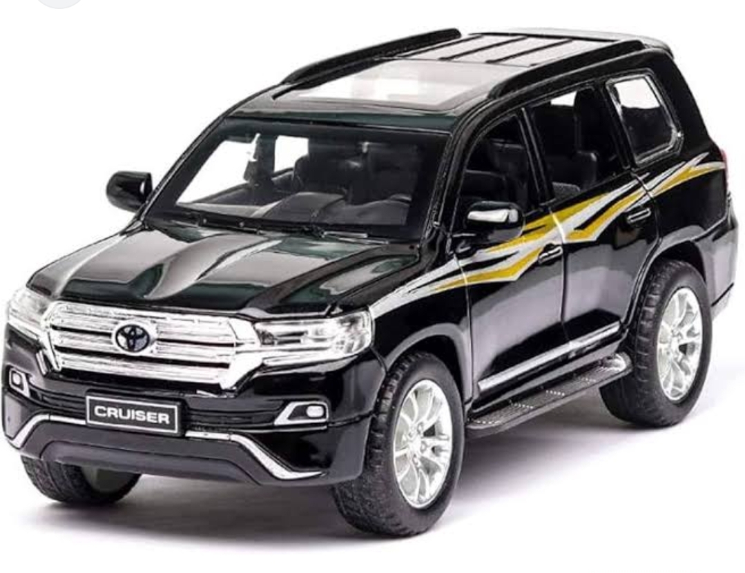 Picture of 1PC 1:32 Toyota Land Cruiser Diecast Alloy Car Premium Model Vehicle Metal Toy Model Pull back Sound Light