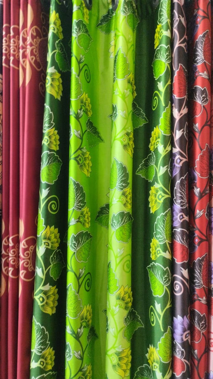 Satin Curtain- Red,Maroon,Golden and White From Golden Plus Suba Internationalonline shop bangladeshothoba.com