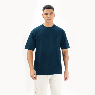 Buy   Oversized Plain T-Shirt – Petrol Best Price In Bangladesh