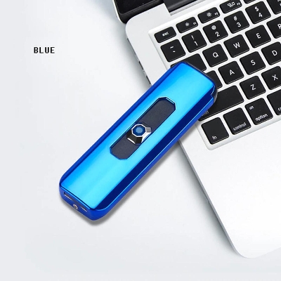 Picture of New Mini Electroplating Electric Small Double Side USB Recharging Windproof Flameless Portable LED Lighter