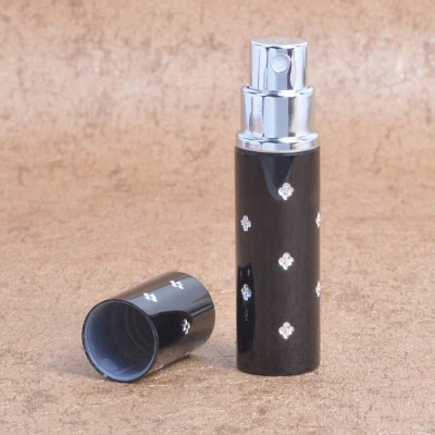 Picture of MUB 5ml Travel Refillable Perfume Bottles & Portable Mini Aluminum Perfume Atomizer Spray Bottle With Rhinestones