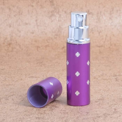 Picture of MUB 5ml Travel Refillable Perfume Bottles & Portable Mini Aluminum Perfume Atomizer Spray Bottle With Rhinestones
