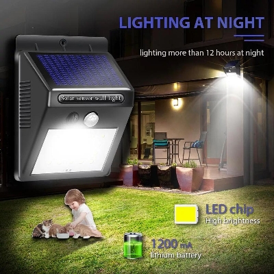 Picture of 20 LED Solar Lights Motion Sensor solar led outdoor wall light - Table Lamp - Table Lamp - Table Lamp