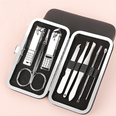 Picture of 8 pcs set Professional Manicure Pedicure Stainless Steel Nail Personal Care