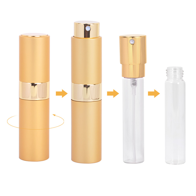 Picture of Mub Mini 8Ml Twist Up Refillable Perfume Atomizer Empty Pocket Sized Aluminum Perfume Spray Bottles - Spray Bottle