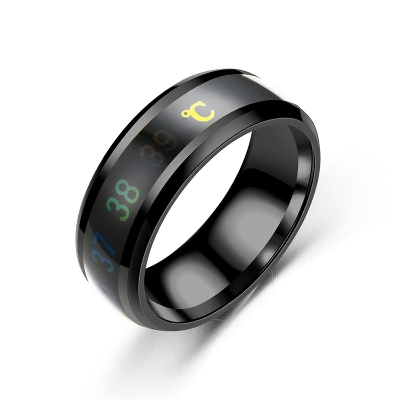 Picture of Temperature Ring Titanium Steel Mood Emotion Feeling Intelligent Temperature S