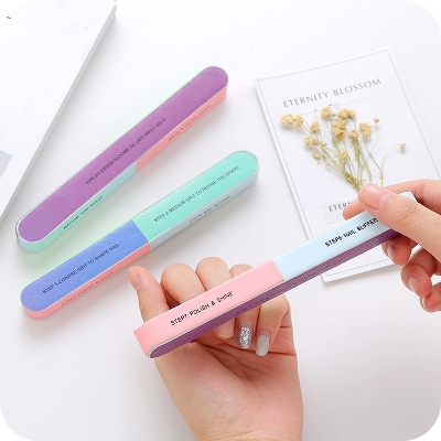 Picture of 1 PC Nail Art File 6 Sided Nail Polishing Tools Long Straight Round Nail Buffer Sanding File for DIY Beauty