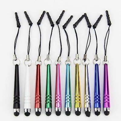 Picture of 2 PC Mini Universal Capacitive Baseball 2 in 1 Stylus Touch Screen Pen for Smart Mobile Phones Tablets with Dust Plugs- Multicolor