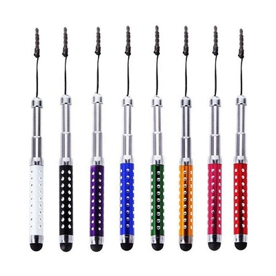 Picture of Metal Retractable Three Links Capacitive Diamond Touch Screen Stylus Pen Extendable Touch Pencil For Smart Phone Tablet- Random Color