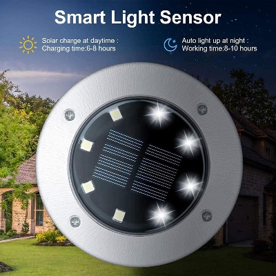 Picture of 4 PCS 8LED IP65 waterproof outdoor solar light for garden