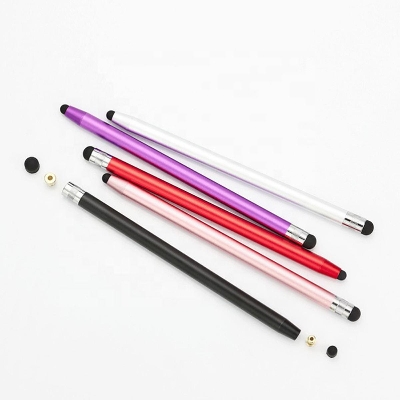 Picture of 14cm Universal Pencil Double Dual Silicone Head Touch Capacitive Screen Stylus Pen For Tablet Smartphone