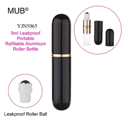 Picture of MUB New Design 5ml Mini Aluminum Roller Bottle Refillable Roll On Essential Oil Bottle With Leak proof Roller Ball