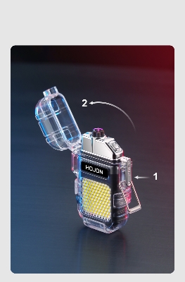 Picture of USB Plasma Electric Lighter Luminous Lighter With Flashlight For Outdoor Camping Hiking