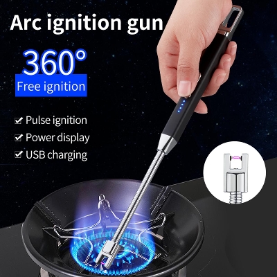 Picture of Long stick windproof USB Rechargeable Lighter BBQ candle Arc electronic Lighter